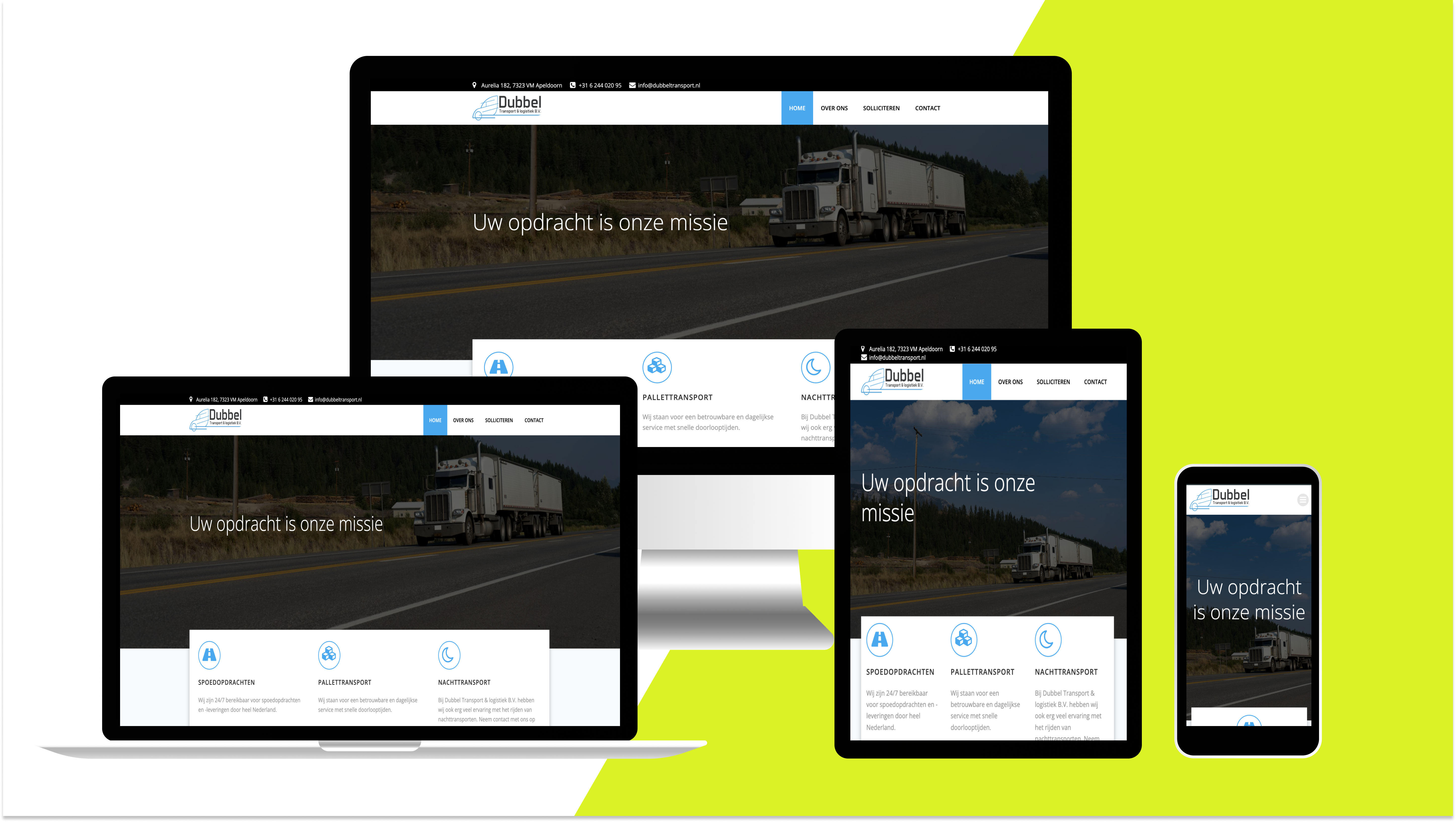 Website voor Dubbel Transport